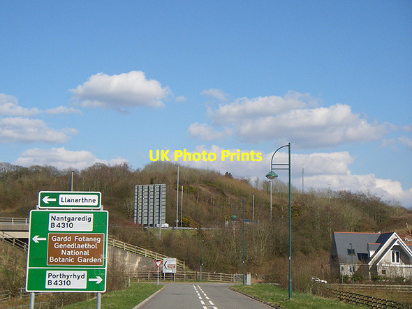 Photo 6"x4" Road sign Porthyrhyd\/SN5115 c2006