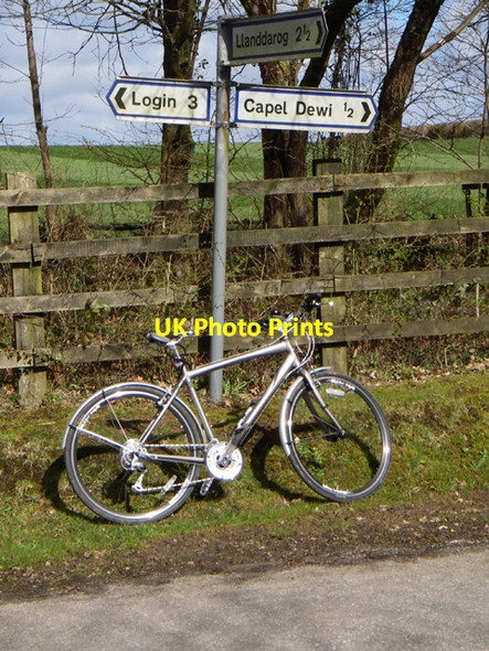 Photo 6"x4" Road sign Capel Dewi\/SN4720 c2006