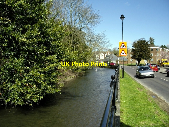 Photo 6"x4" Channel of the River Itchen, Bishopstoke Eastleigh\/SU4519 c2006