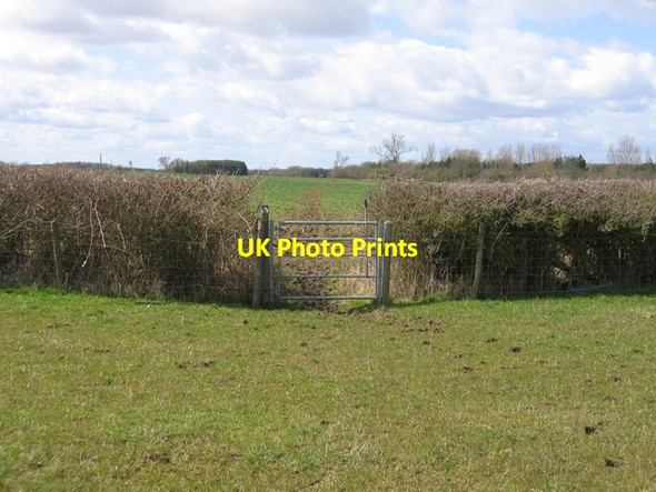 Photo 6"x4" Footpath to Lower Radbourne Marston Doles c2006