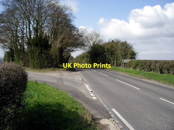 Photo 6"x4" Junction of Hunton Down Lane and the old A30 Hunton\/SU4839 c2006