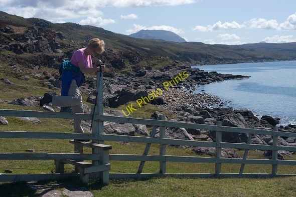 Photo 6"x4" Stile and fence on path to Lower Diabaig Redpoint c2009