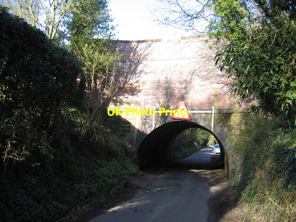 Photo 6"x4" Lane under the Worcester and Birmingham Canal aqueduct near Barnt Green Alvechurch c2006