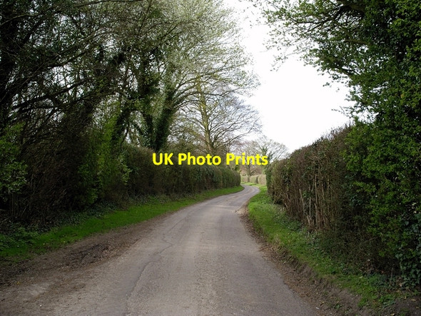 Photo 6"x4" Minor road north of Norton Manor Upper Bullington c2006