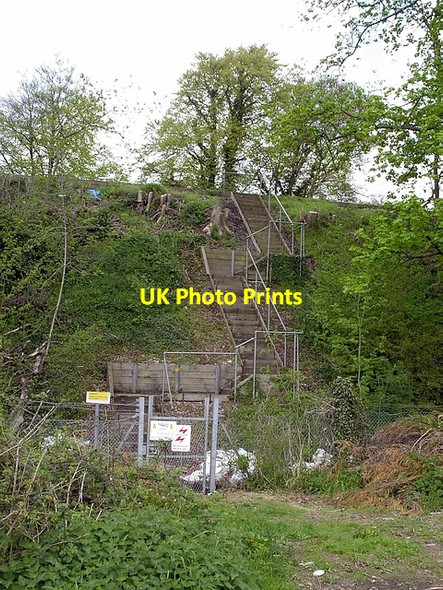Photo 6"x4" Steps for track workers West Stratton c2006