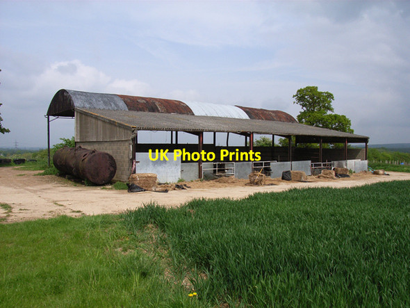 Photo 6"x4" Barn above Rye Common Rye Common c2006