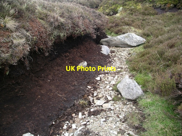 Photo 6"x4" Eroded peat gully, Windlestraw Law Wallet Knowe c2006