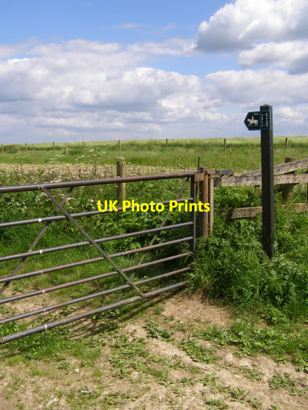 Photo 6"x4" Gate and bridleway to Clearbury Down Wick\/SU1621 c2006