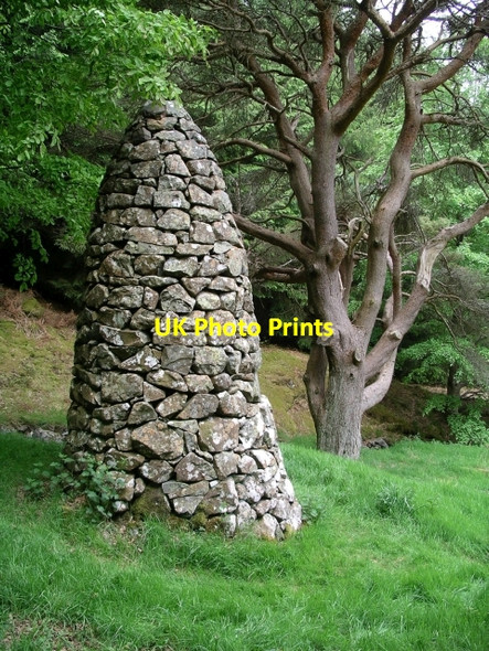 Photo 6"x4" Memorial Cairn, Manor valley Langhaugh\/NT2031 c2006
