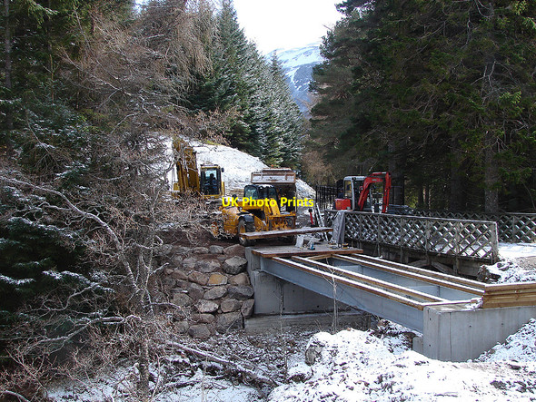 Photo 6"x4" Bridge Replacement at Ben Alder Lodge Ben Alder Lodge c2006