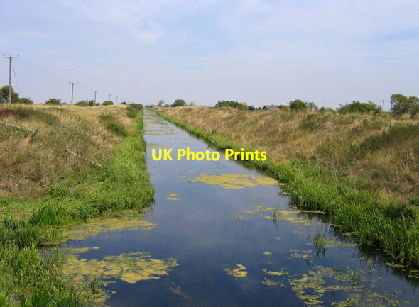 Photo 6"x4" South Forty Foot Drain from Neslam Bridge, Pointon, Lincs Neslam Br c2006
