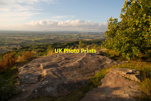 Photo 6"x4" Stanner Nab, Peckforton Hills,  at sunset Peckforton c2006