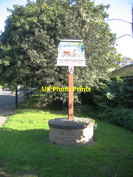 Photo 6"x4" Village sign, Witcham, Cambs Witcham c2006