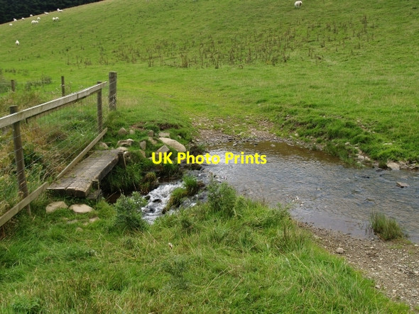 Photo 6"x4" Footbridge and ford, Horsburgh Hope Burn. Cardrona c2006