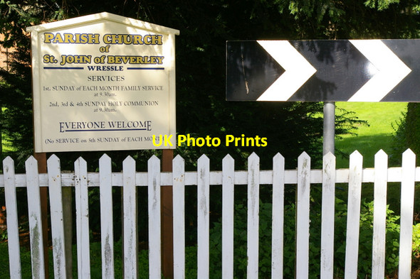 Photo 6"x4" Church Sign Woodhall\/SE6931 c2006