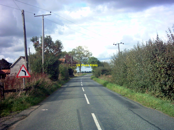 Photo 6"x4" The B1117 Rowe Hill Laxfield c2006