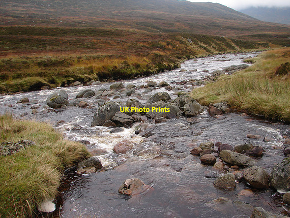 Photo 6"x4" Allt Feith a' Mheallain flows into Uisge Labhair Creagan an Amair c2006