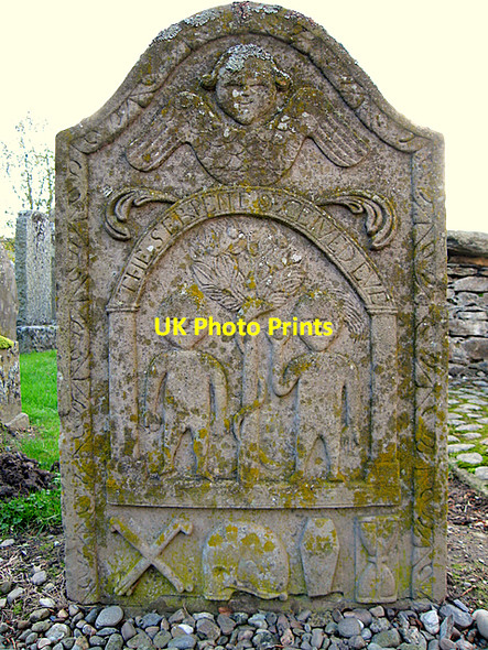 Photo 6"x4" Adam and Eve gravestone, Logierait Ballinluig\/NN9752 c2006