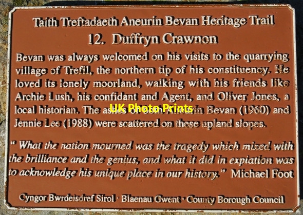 Photo 6"x4" Memorial near Trefil Wern\/SO1117 c2006