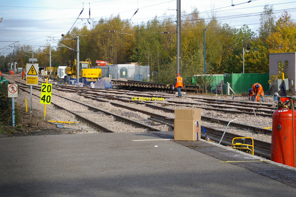 Photo 6"x4" Track replacement at Barnt Green Station Barnt Green c2006