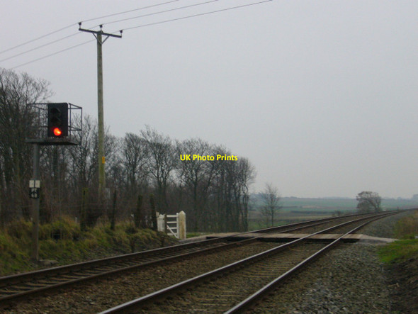 Photo 6"x4" Farm lane level crossing Mythop c2006