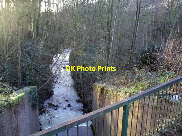 Photo 6"x4" Moorgreen reservoir outflow Eastwood\/SK4646 c2007