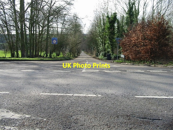 Photo 6"x4" Junction of Frog Lane. Bishopsbourne c2007