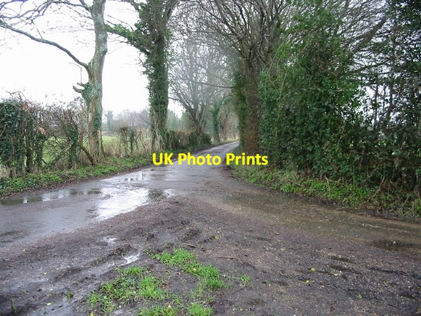 Photo 6"x4" Road junction near Bladbean Bladbean c2007