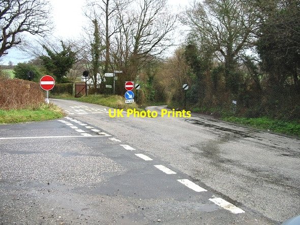 Photo 6"x4" Road junction Derringstone c2007