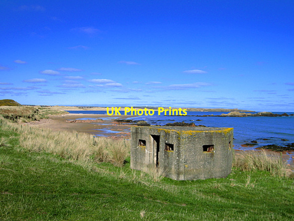 Photo 6"x4" WW2 pillbox at the southern end of Cruden Bay beach Whinnyfold c2007