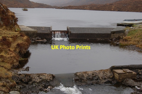 Photo 6"x4" Dam on Loch Lacasdail Urgha Beag c2007