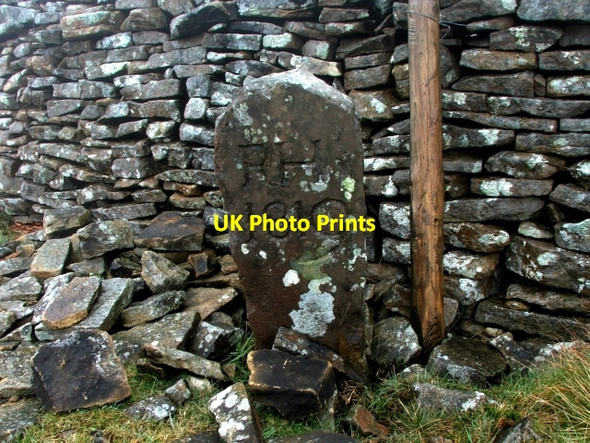 Photo 6"x4" Boundary Stone On Buckden Pike. Buckden\/SD9477 c2007