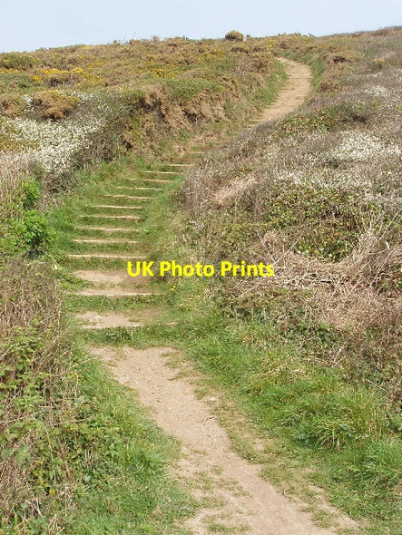 Photo 6"x4" Stepped coast path above Wanson Mouth Wanson c2007
