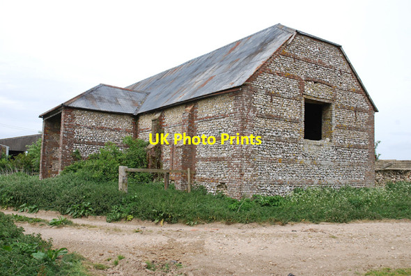 Photo 6"x4" Field Barn from the side Lower Whatcombe c2007