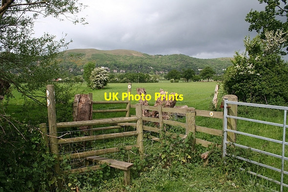 Photo 6"x4" Fields of Brickbarns Farm and a Trio of Stiles Marl Bank c2007