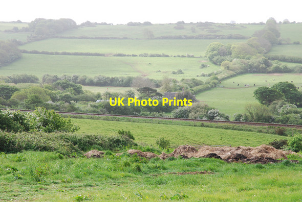 Photo 6"x4" Railway tracks across Woodyhyde Farm Harman's Cross c2007
