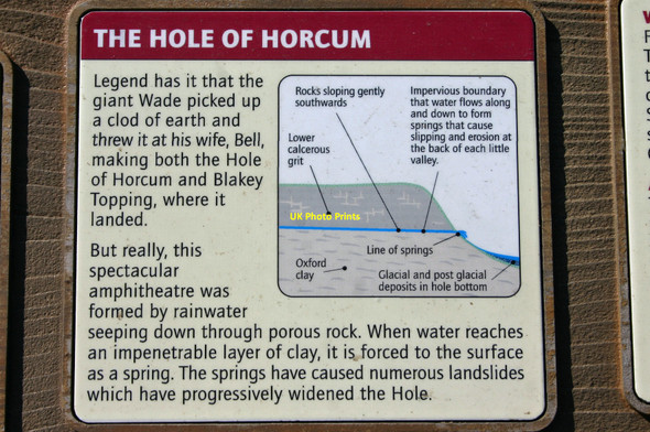 Photo 6"x4" Hole of Horcum information Levisham c2006
