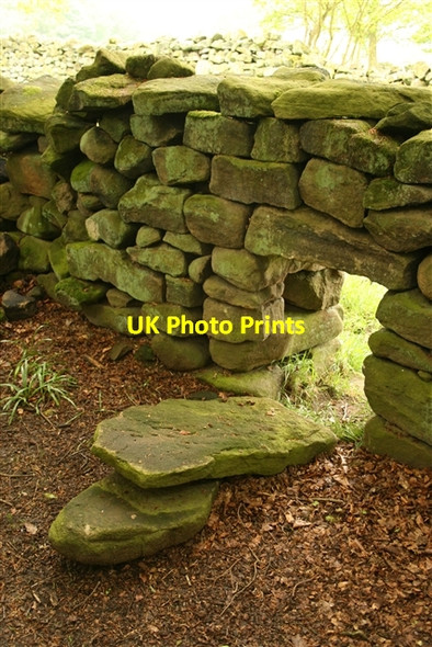 Photo 6"x4" Small gate in stone wall Low Laithe\/SE1963 c2007