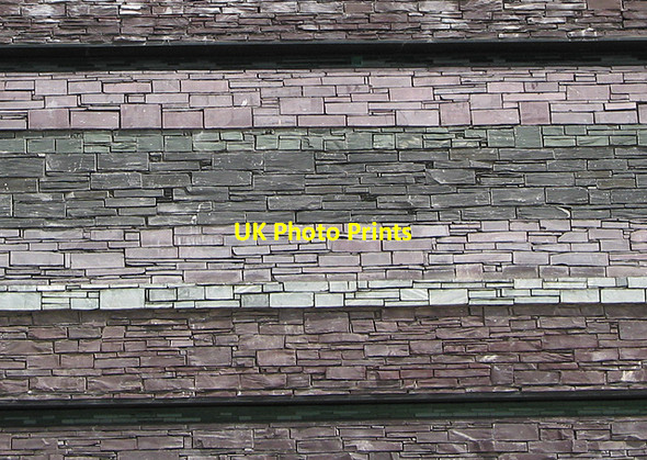 Photo 6"x4" Slate detail on Wales Millennium Centre Cardiff\/Caerdydd c2007