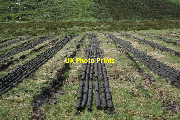 Photo 6"x4" Peat Drying. Machrihanish c2007