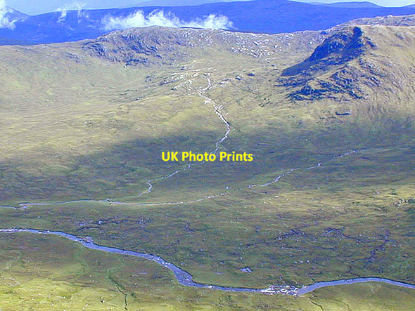 Photo 6"x4" Meeting of three waters Allt Coire an Stangain Bhig c2004
