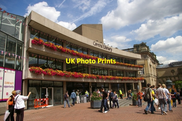Photo 6"x4" Birmingham Central Library Lee Bank c2007