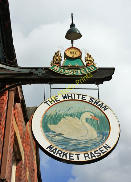 Photo 6"x4" The sign of the White Swan, Market Rasen Market Rasen c2009