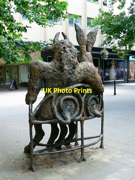 Photo 6"x4" Hare and Minotaur rear view, Promenade, Cheltenham Cheltenham c2007