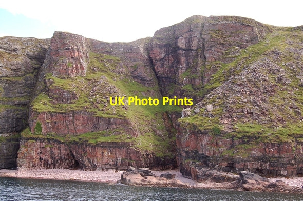 Photo 6"x4" Sandstone cliffs at A' Mharagach A' Mharagach c2007