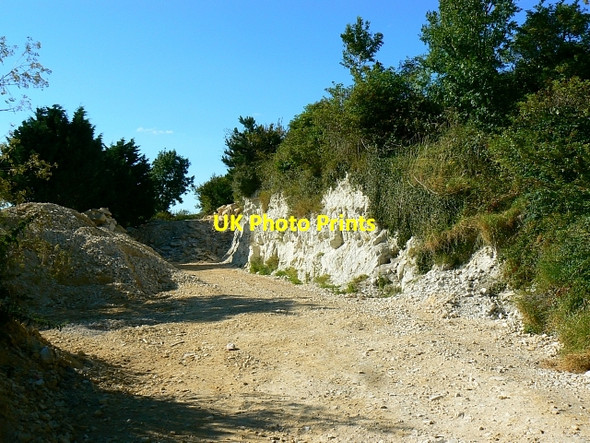 Photo 6"x4" Miniature chalk quarry, Wessex Ridgeway, near Stert Stert c2007