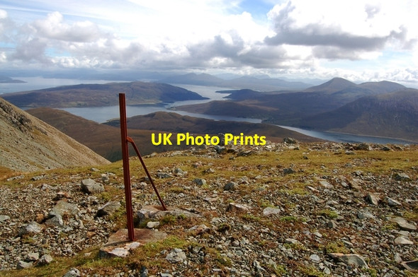 Photo 6"x4" Fence post on Glamaig Sconser c2007