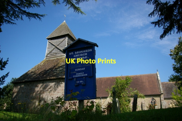 Photo 6"x4" St Leonard's church, Yarpole Enmore Field c2007