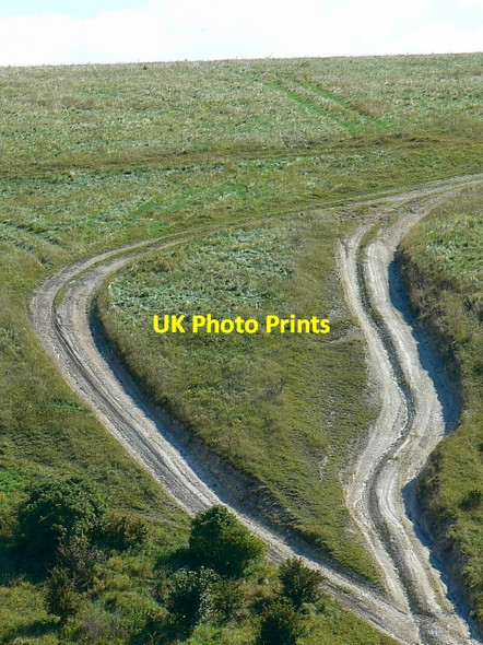 Photo 6"x4" Tracks, Imber range, north of Imber, Salisbury Plain Imber c2007
