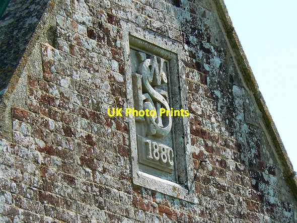 Photo 6"x4" Plaque, gable wall, former Seagram's Farm, Imber Imber c2007